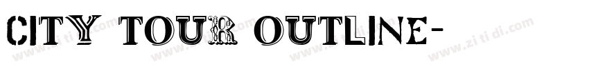 City Tour outline字体转换